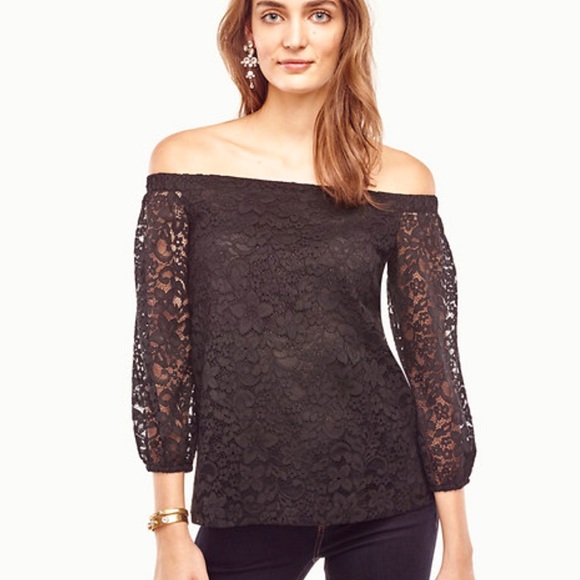 Ann Taylor - Off Shoulder Lace Top - Picture 1 of 2